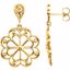 85576:70001:P 14kt Yellow Decorative Earrings