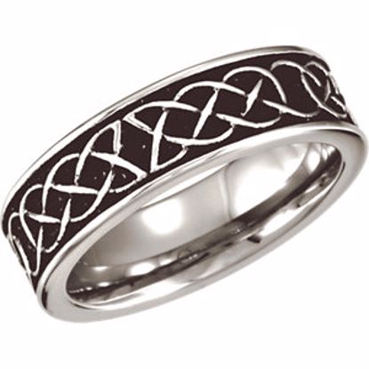 COR250:10125:P Cobalt 7mm Black PVD Design Band 12.5