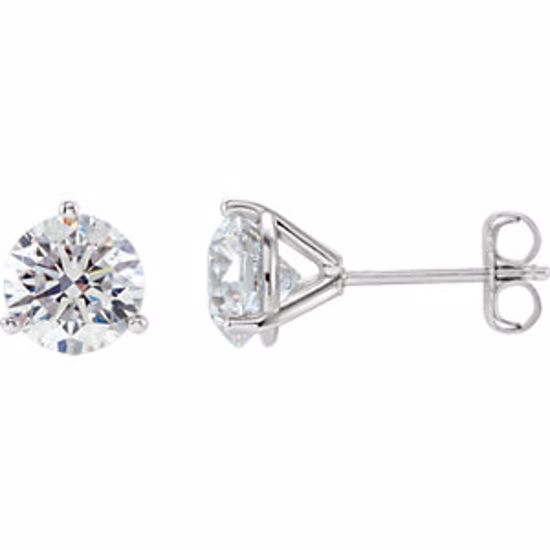 66233:60055:P 18kt White 1 1/2 CTW Diamond Stud Earrings