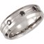 COR253D:1011:P Cobalt .24 CTW Black Diamond Grooved Band 11