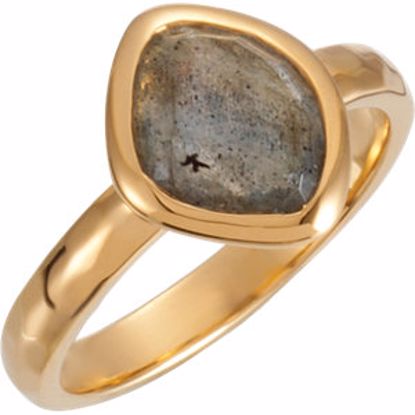 650867:148:P 18kt Vermeil 10x8x5mm Labradorite Ring Size 8 