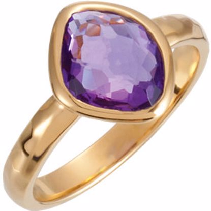 650867:141:P 18kt Vermeil 10x8x5mm Amethyst Ring Size 6 