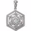 650208:100:P 14kt White .05 CTW Diamond Filigree Pendant