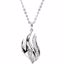 650753:1010:P Sterling Silver Cubic Zirconia Refiner's Fire 18" Necklace
