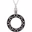 650780:1010:P Sterling Silver 30.6x25.5mm Celebration of Life Antiqued Ash Holder with 18" Chain