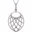 85698:105:P 14kt White .06 CTW Diamond Nest Design 18" Necklace