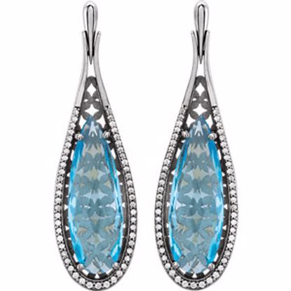 85659:105:P 14kt White Sky Blue Topaz & 1/3 CTW Diamond Earrings