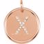 85088:10930:P 14kt Rose .06 CTW Diamond Initial "X" Pendant