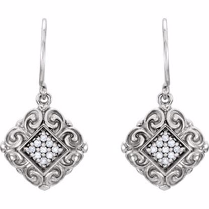 85708:1021:P 14kt White .18 CTW Diamond Sculptural-Inspired Earrings