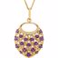 85700:105:P 14kt Yellow Amethyst & .06 CTW Diamond Nest Design 18" Necklace