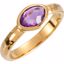 650867:1220:P 18kt Vermeil 7x5x4mm Amethyst Ring Size 7 with Box