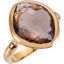 650867:1430:P 18kt Vermeil 15x11x6mm Smoky Quartz Ring Size 7 with Box