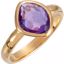 650867:1400:P 18kt Vermeil 10x8x5mm Amethyst Ring Size 7 with Box
