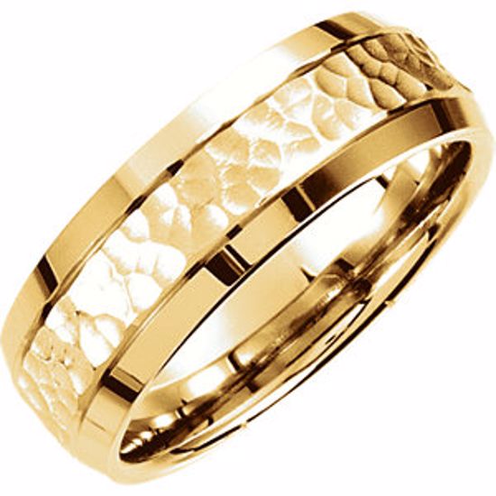 51194:602:P 14kt Yellow 7.5mm Fancy Carved Band Size 10.00