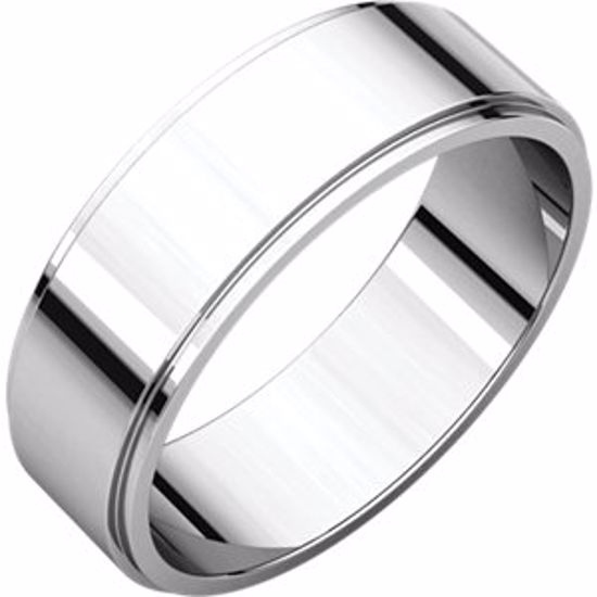 FE9.5:102:P Palladium 6mm Flat Edge Band