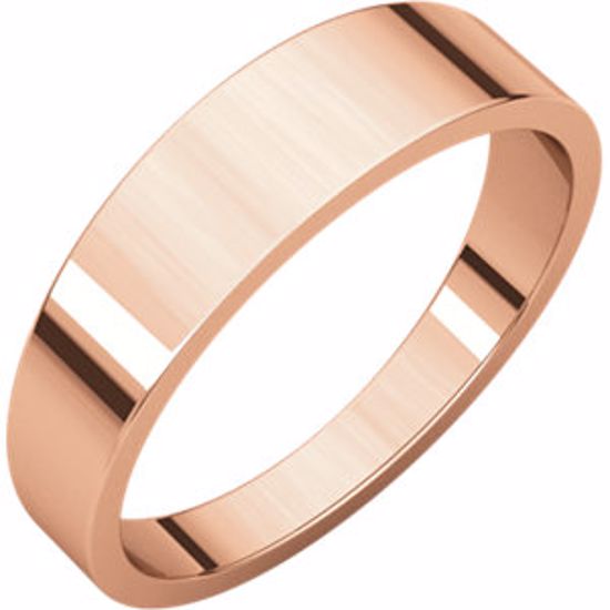 FT6:2001:P 14kt Rose 14mm Flat Tapered Band