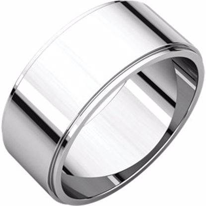FE13:165205:P Palladium 8mm Flat Edge Band