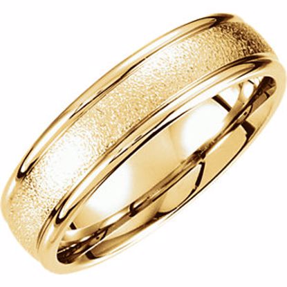 51184:1013:P 14kt Yellow 6mm Fancy Carved Band Size 13