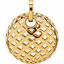 85684:107:P 14kt Yellow Pierced Style Pendant with Bead Blast Finish