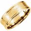 51191:331:P 14kt Yellow 7.5mm Fancy Carved Band Size 8