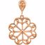 85577:1003:P 14kt Rose Decorative Pendant