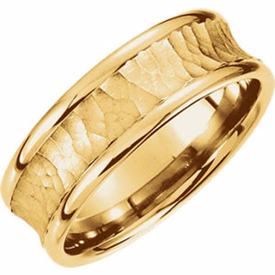 51192:427:P 14kt Yellow 7.5mm Fancy Carved Band Size 6