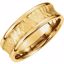 51192:431:P 14kt Yellow 7.5mm Fancy Carved Band Size 8