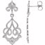 85578:70003:P 14kt White 29x13mm Decorative Dangle Earrings