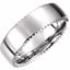 51193:20125:P 14kt White 7.5mm Fancy Carved Band Size 12.5