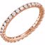 122026:427:P 14kt Rose 7/8 CTW Diamond Eternity Band Size 6.5