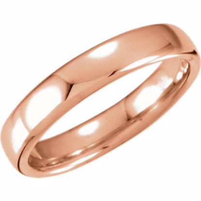 51206:123:P 14kt Rose 4.5mm Euro-Style Light Comfort-Fit Wedding Band Size 5