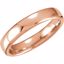 51206:135:P 14kt Rose 4.5mm Euro-Style Light Comfort-Fit Wedding Band Size 11