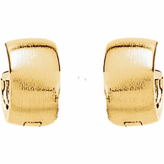 21643:234282:P 14kt Yellow 11.5mm Hinged Earrings