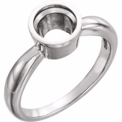 120220:108:P Sterling Silver 5.8 Round Bezel Set Ring Mounting