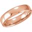 51206:153:P 14kt Rose 5.5mm Euro-Style Light Comfort-Fit Wedding Band Size 9.5