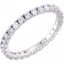 122026:459:P 14kt White 9/10 CTW Diamond Eternity Band Size 8.5
