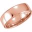 51206:195:P 14kt Rose 7.5mm Euro-Style Light Comfort-Fit Wedding Band Size 9.5