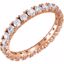 122026:6000:P 14kt Rose 1 1/3 CTW Diamond Eternity Band Size 5.5