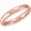 51206:107:P 14kt Rose 3.5mm Euro-Style Light Comfort-Fit Wedding Band Size 7.5