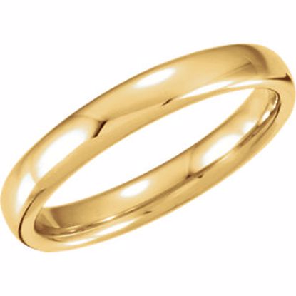 51206:319:P 14kt Yellow 3.5mm Euro-Style Light Comfort-Fit Wedding Band Size 8.5