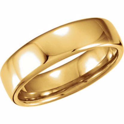 51206:390:P 14kt Yellow 6.5mm Euro-Style Light Comfort-Fit Wedding Band Size 12.5