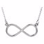 85782:1002:P 14kt White Infinity 18" Necklace