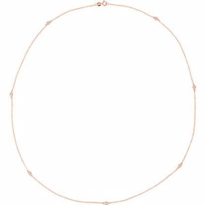 68577:110:P 14kt Rose 1/3 CTW Diamond Bezel 24" Necklace