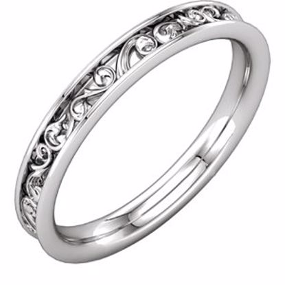 121966:109:P 10kt White Sculptural-Style Band 