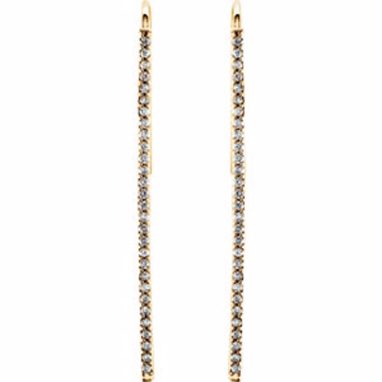651083:600000:P 14kt Yellow 1/4 CTW Diamond Vertical Bar Earrings