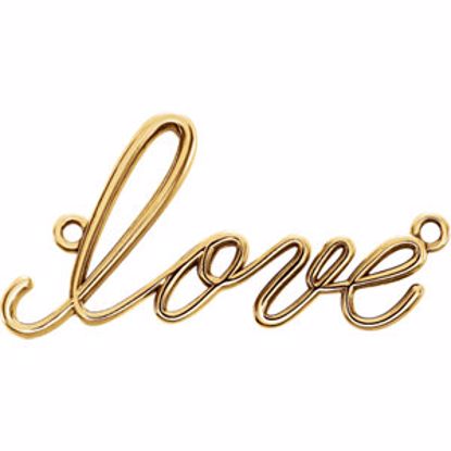 85799:1001:P 14kt Yellow "Love" Necklace Center