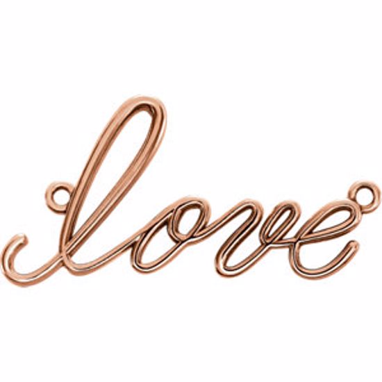 85799:1003:P 14kt Rose "Love" Necklace Center