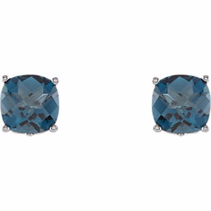28190:70033:P Sterling Silver London Blue Topaz Earrings