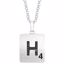 651121:137:P Sterling Silver .05 CTW Black Diamond Letter "H" 18" Necklace