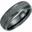 T1017:1012:P Black Titanium 7.5mm Grooved Hammered Band